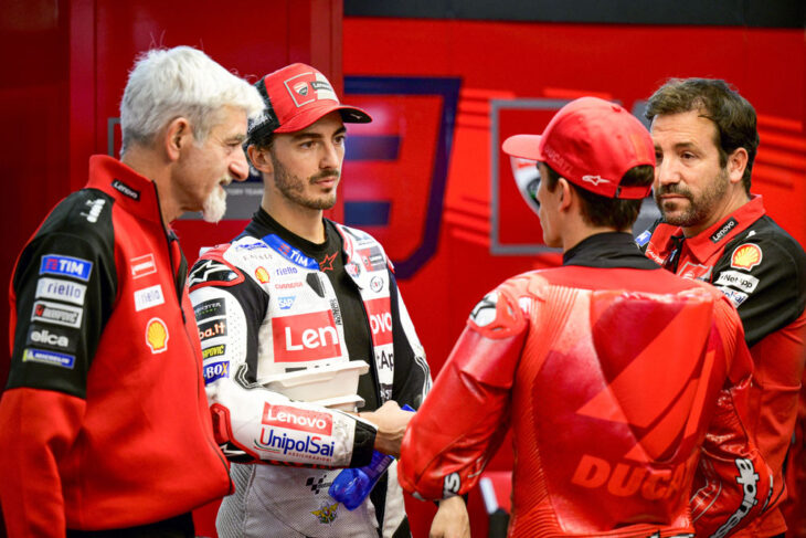 MotoGP Ducati teammates Marc Marquez and Pecco Bagnaia