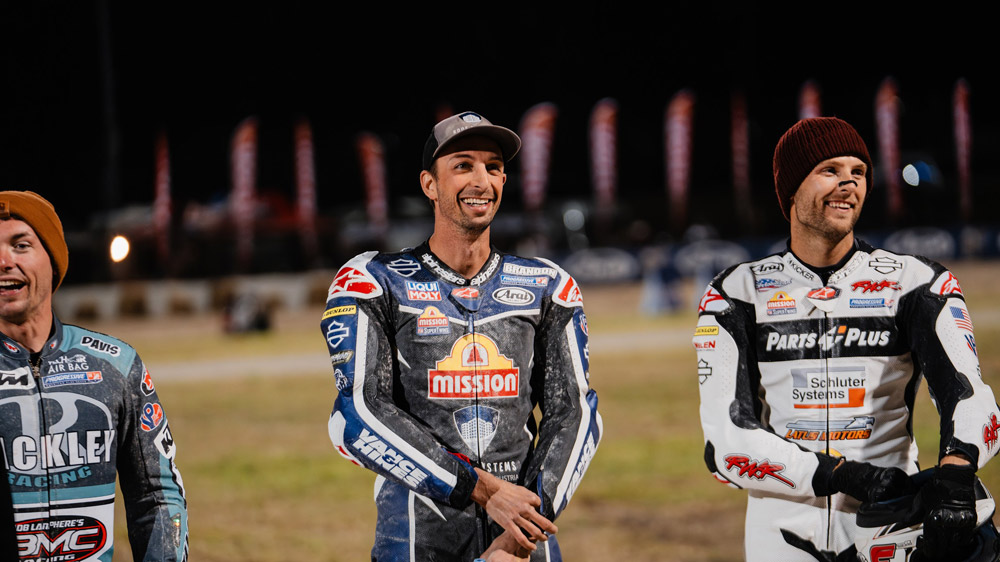 Brandon Robinson #44 and Briar Bauman #3. Photo Courtesy of American Flat Track/Kristen Lassen