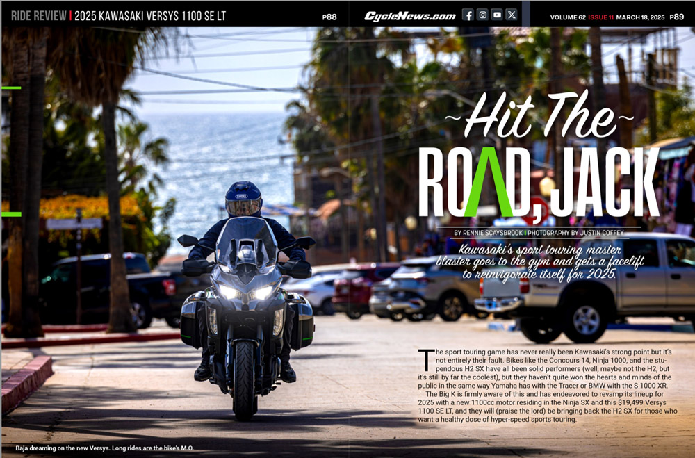 Cycle News Magazine 2025 Kawasaki Versys 1100 SE LT ABS Review