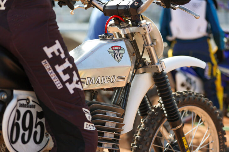 Iain Johnstone with a Maico at 2025 Daytona Vintage Day
