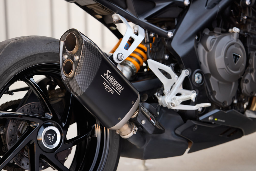2025 Triumph Speed Triple 1200 RS Akrapovic muffler