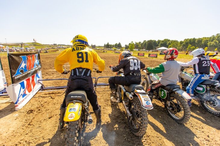AMA Vintage Motorcycle Days racers