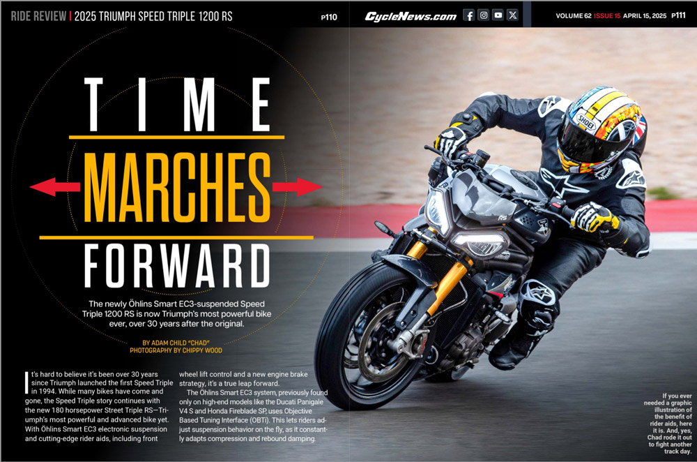 Cycle News Magazine 2025 Triumph Speed Triple 1200 RS review Cycle News Magazine 2025 Triumph Speed Triple 1200 RS review