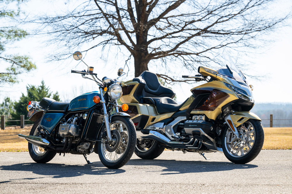 1975 Gold Wing GL1000 and 2025 Honda Gold Wing 50th Anniversary