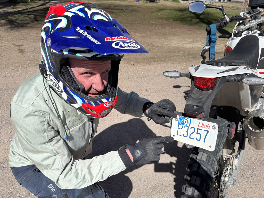 2025 Kove 450 Rally plated motorcycle