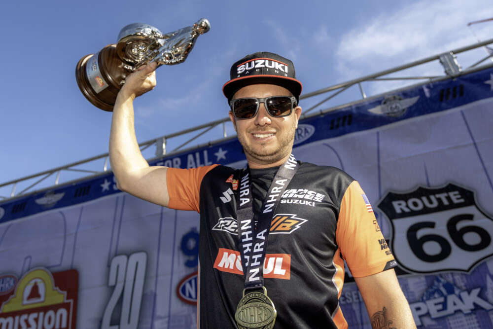 Gaige Herrera NHRA Pro Stock Motorcycle class at Route 66