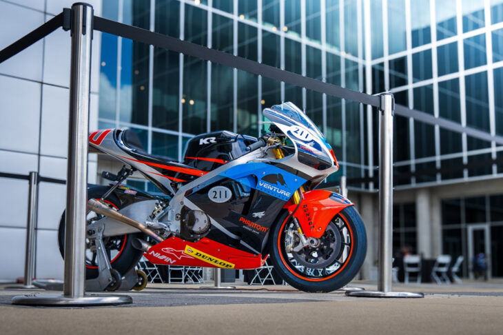 Kenny Roberts Jr. on the Team Roberts KR211V at Barber Motorsports