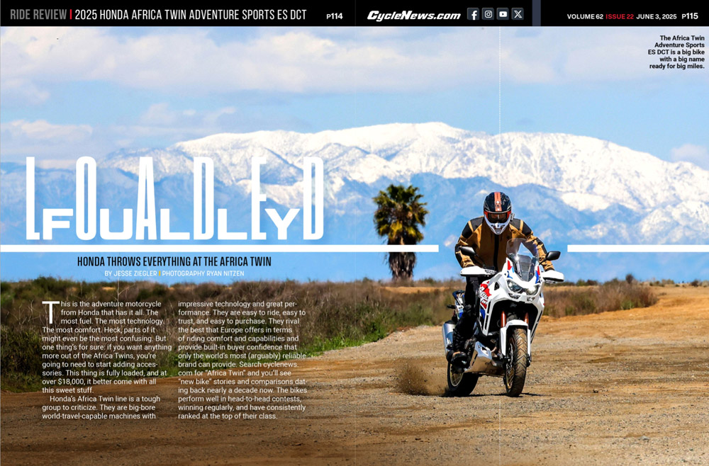Cycle News 2025 Honda Africa Twin Adventure Sports ES DCT review