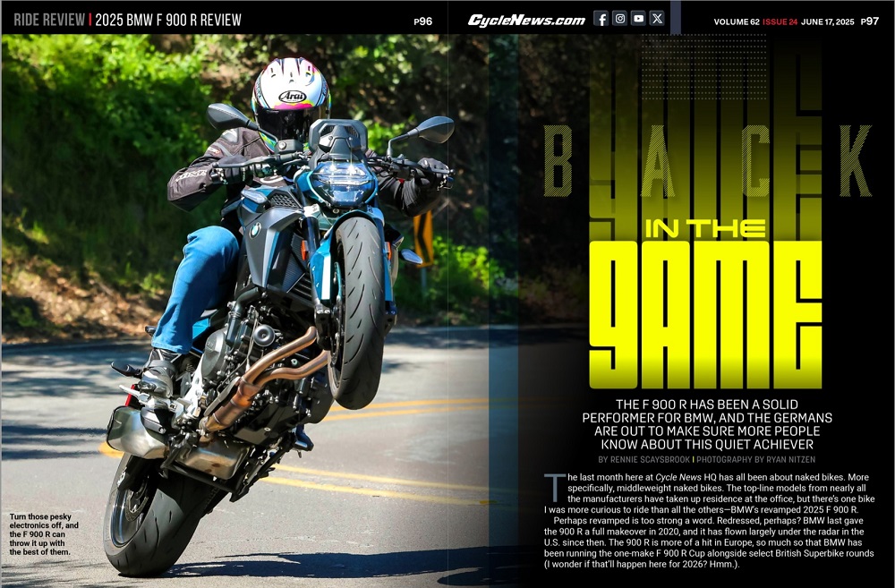 Cycle News Magazine Review 2025 BMW F 900 R