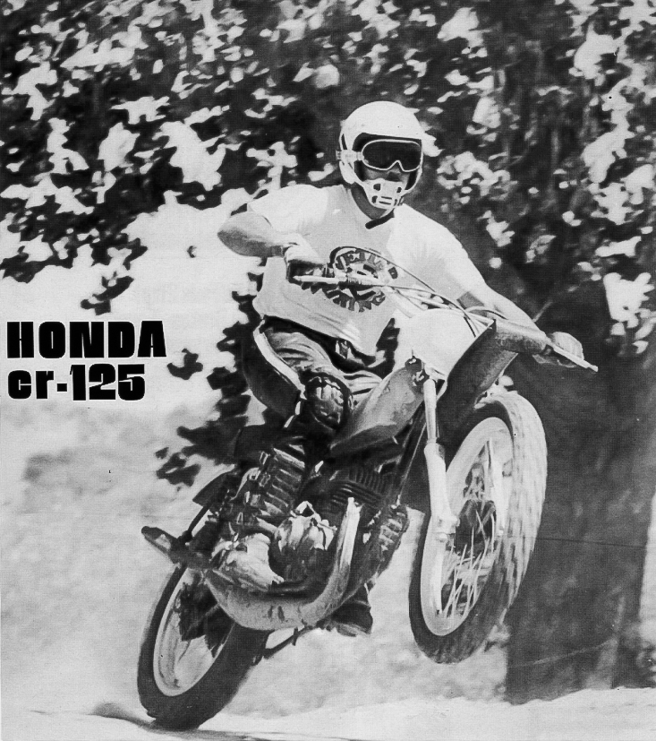 Cycle News test riding the 1973 Honda CR125R Elsinore