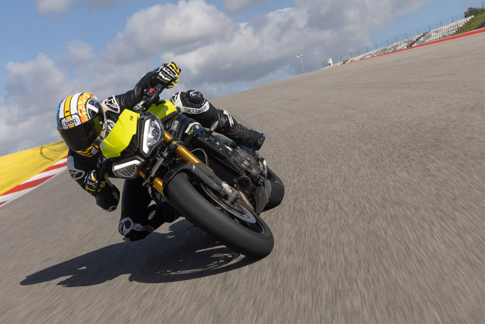 2025 Triumph Speed Triple 1200 RX at racetrack