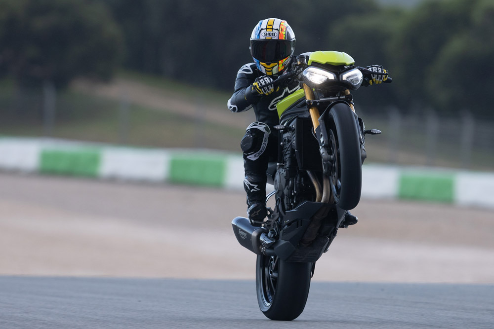 2025 Triumph Speed Triple 1200 RX wheelie