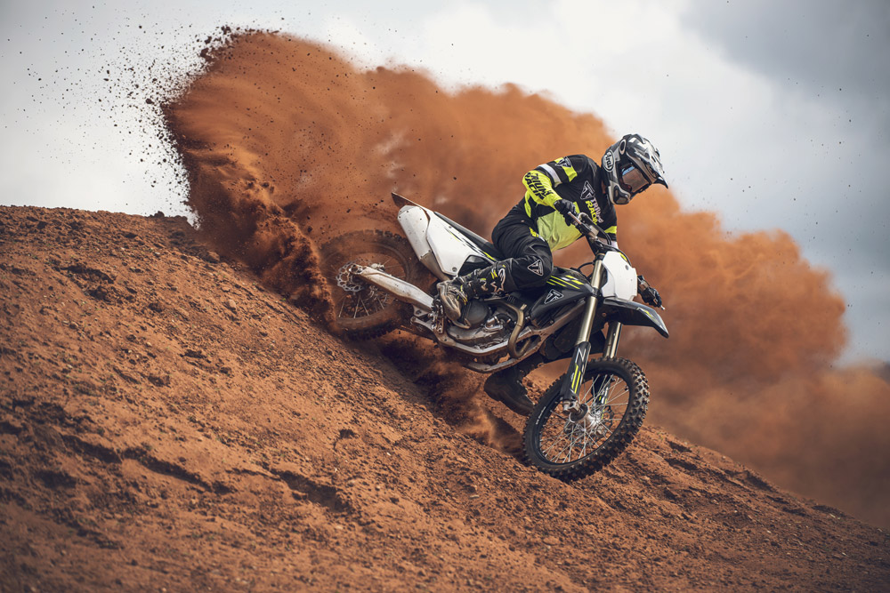 2026 Triumph TF 250-X action 2026 Triumph TF 250-X action