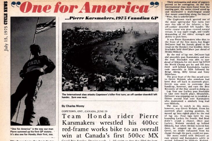 Cycle News Archives 1975 MX Grand Prix of Canada
