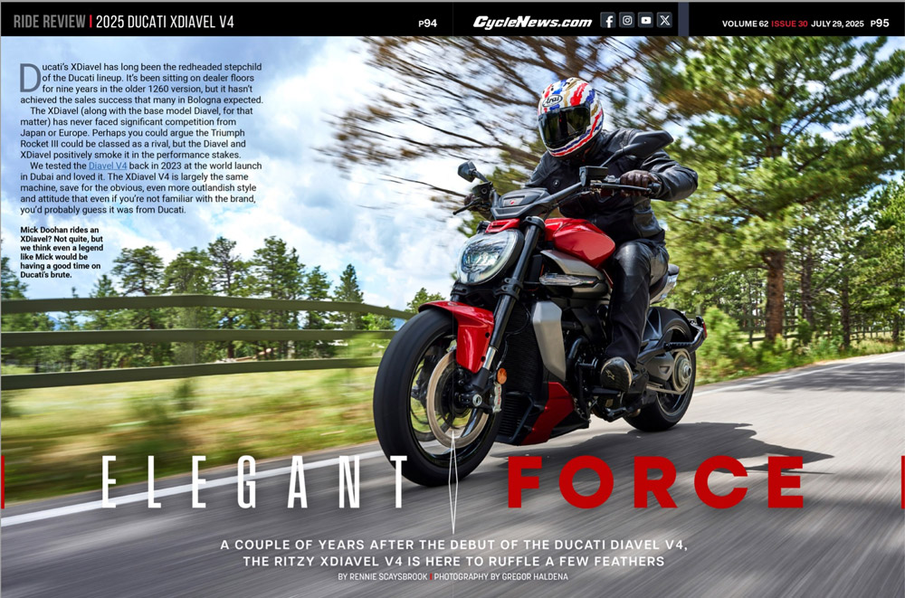 Cycle News Magazine 2025 Ducati XDiavel V4 Review