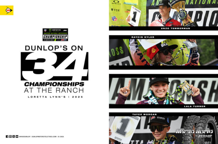 Dunlop Motorcycle Tires at Loretta Lynn’s 2025