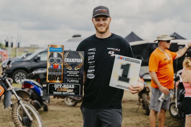 Quinn Wentzel AMA Vintage Grand Champion. Photo by Mariah Lacy