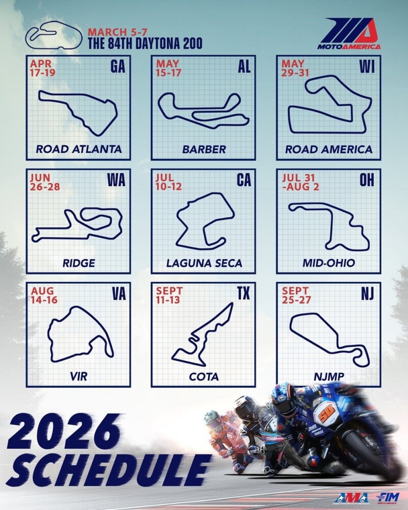 2026 MotoAmerica Calendar