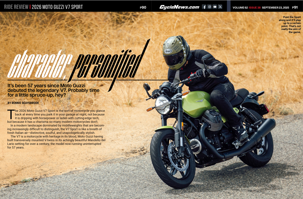 Cycle News Magazine 2026 Moto Guzzi V7 Sport Review