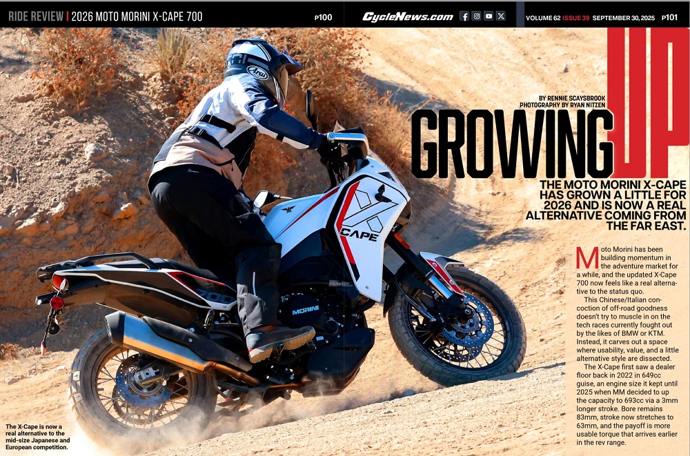 Cycle News Magazine 2026 Moto Morini X-Cape 700 Review