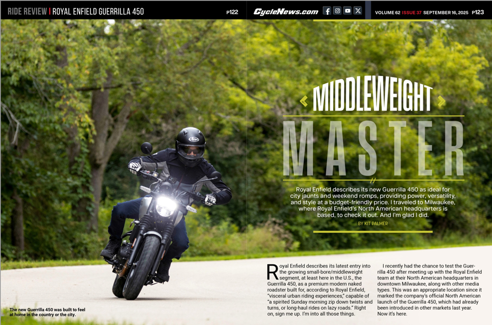Cycle News Magazine 2026 Royal Enfield Guerrilla 450 Review