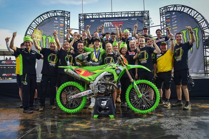 Romain Febvre MXGP World Champion and his team