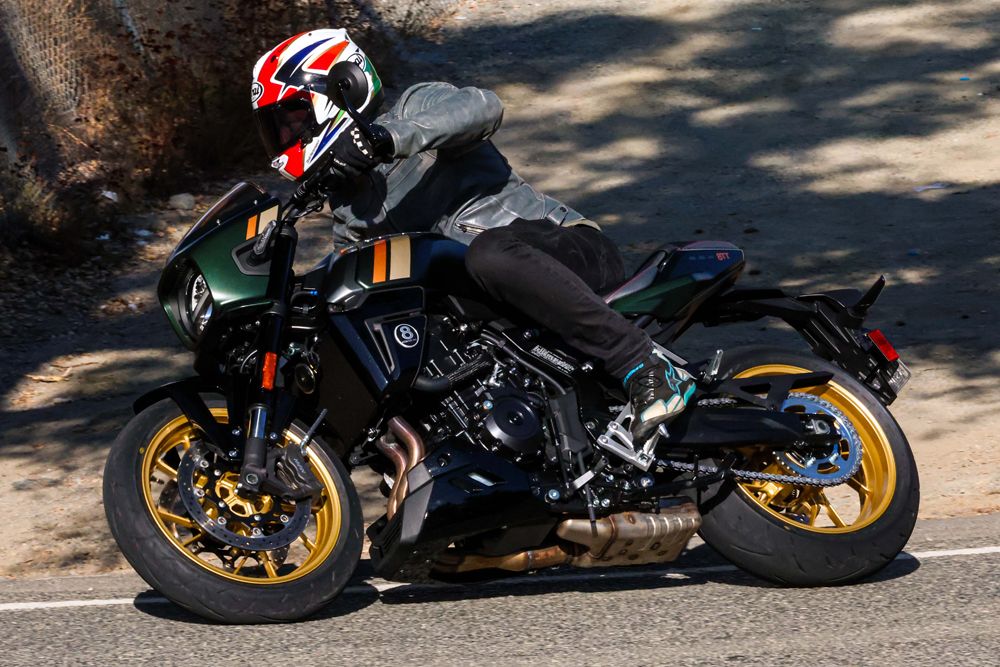 2026 Suzuki GSX-8TT left side action 2026 Suzuki GSX-8TT left side action