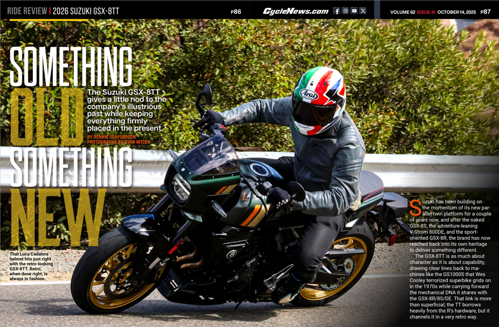 Cycle News Magazine 2026 Suzuki GSX-8TT Review Cycle News Magazine 2026 Suzuki GSX-8TT Review