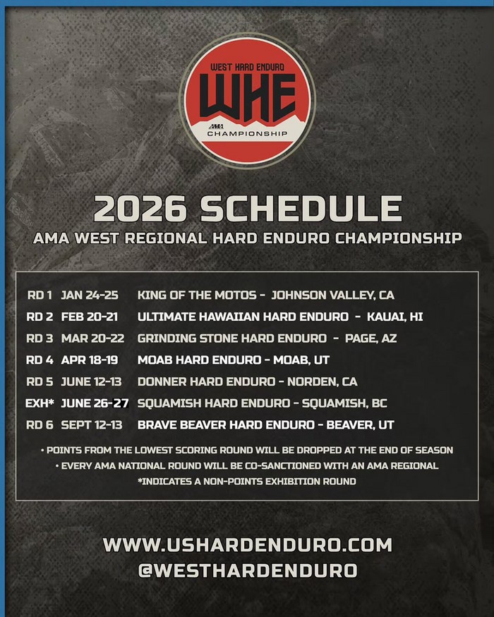 2026 AMA West Hard Enduro Series