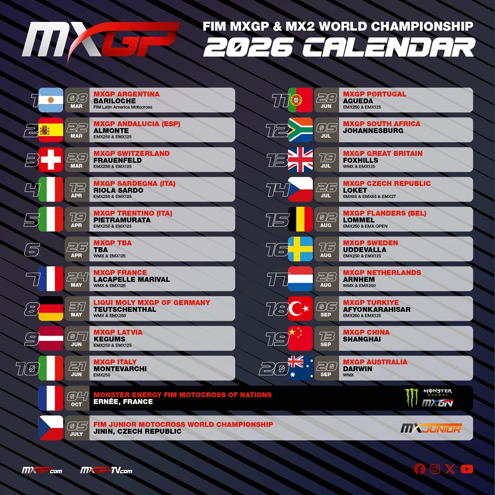 2026 MXGP Calendar