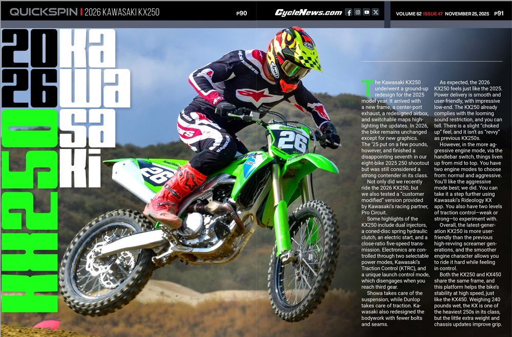 2026 Kawasaki KX250 Review - Cycle News