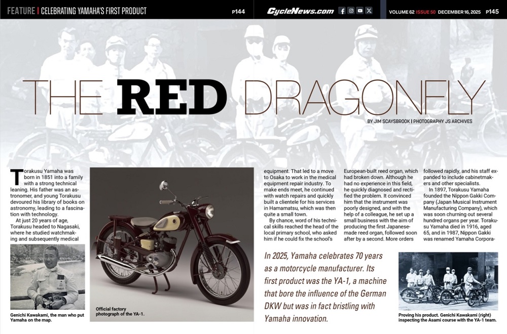 Cycle News Magazine Celebrating Yamaha’s First Product