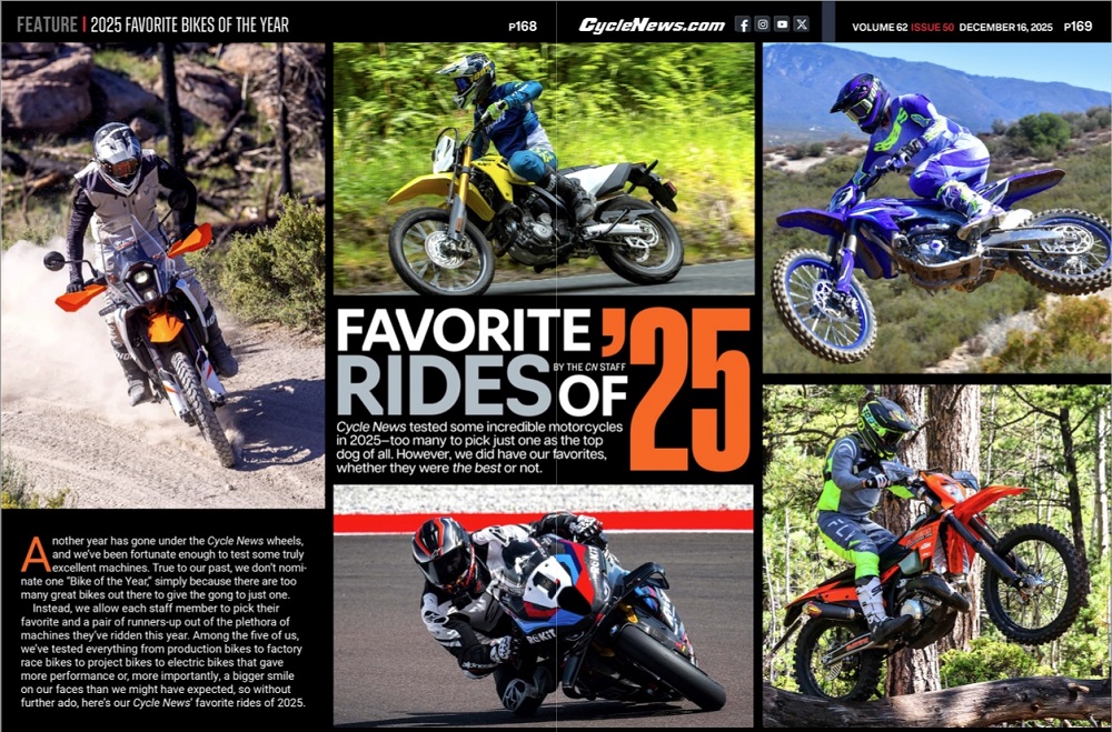 Cycle News Magazine Favorite Bikes of the Year 2025