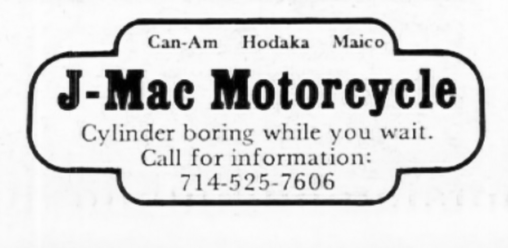 J-Mac Motorcycle logo 1975