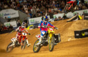 Ken Roczen (94) leads Eli Tomac (1) at 2025 WSX Australia