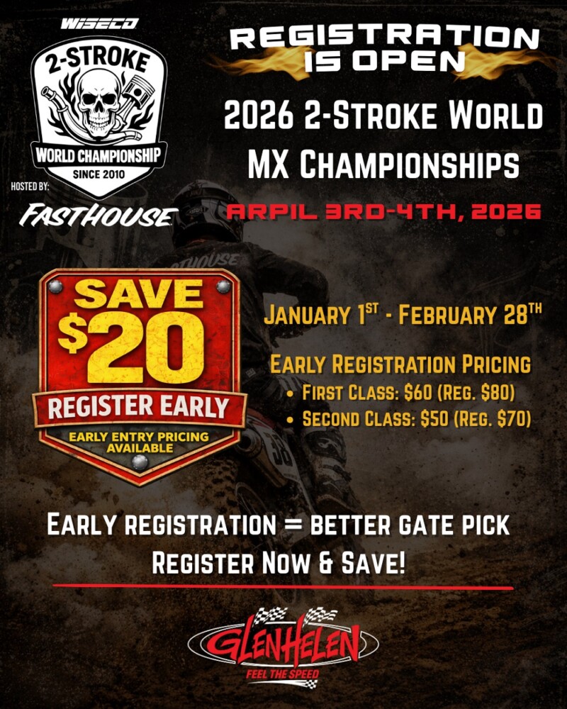 2026 Wiseco 2-Stroke World MX Championships flyer