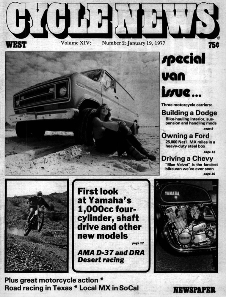 Cycle News Archives Column 1977 Van Shootout Cycle News Archives Column 1977 Van Shootout