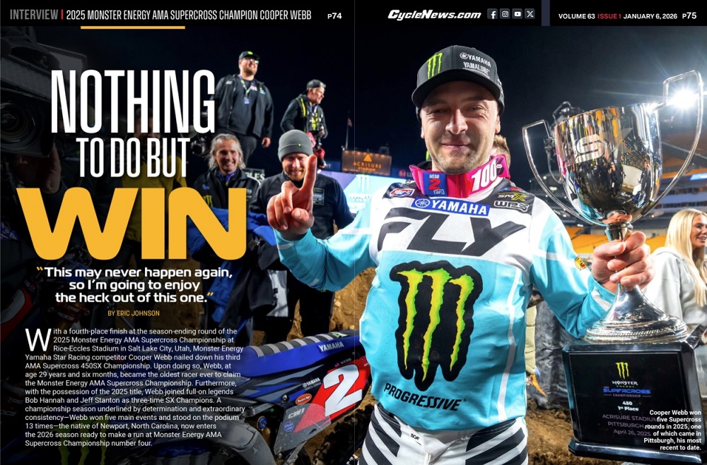 Cycle News Magazine Cooper Webb Interview