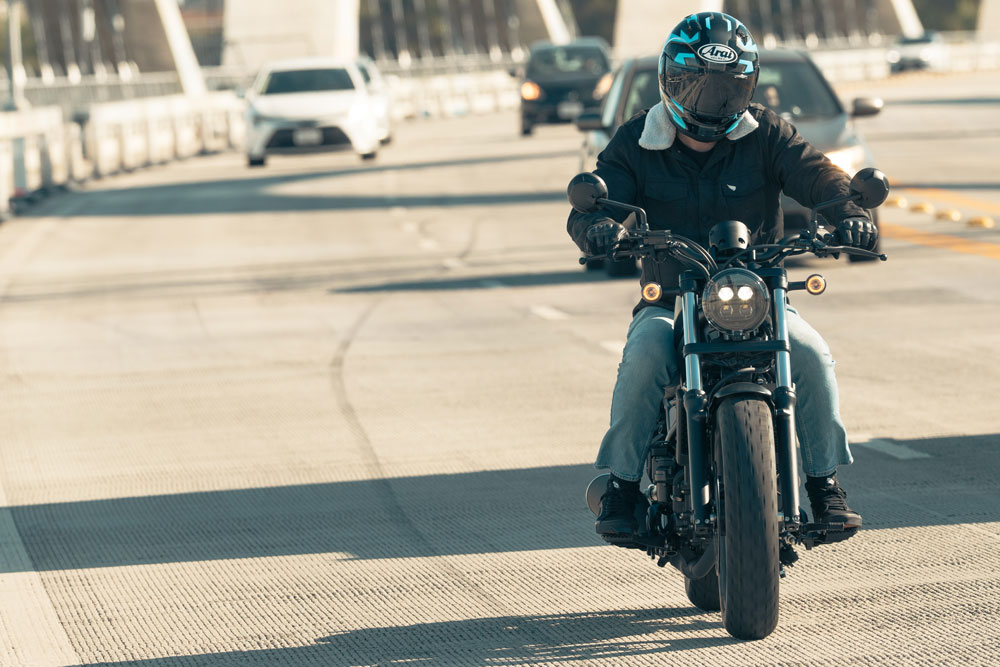 2026 Honda Rebel 300 E-Clutch front view 2026 Honda Rebel 300 E-Clutch front view