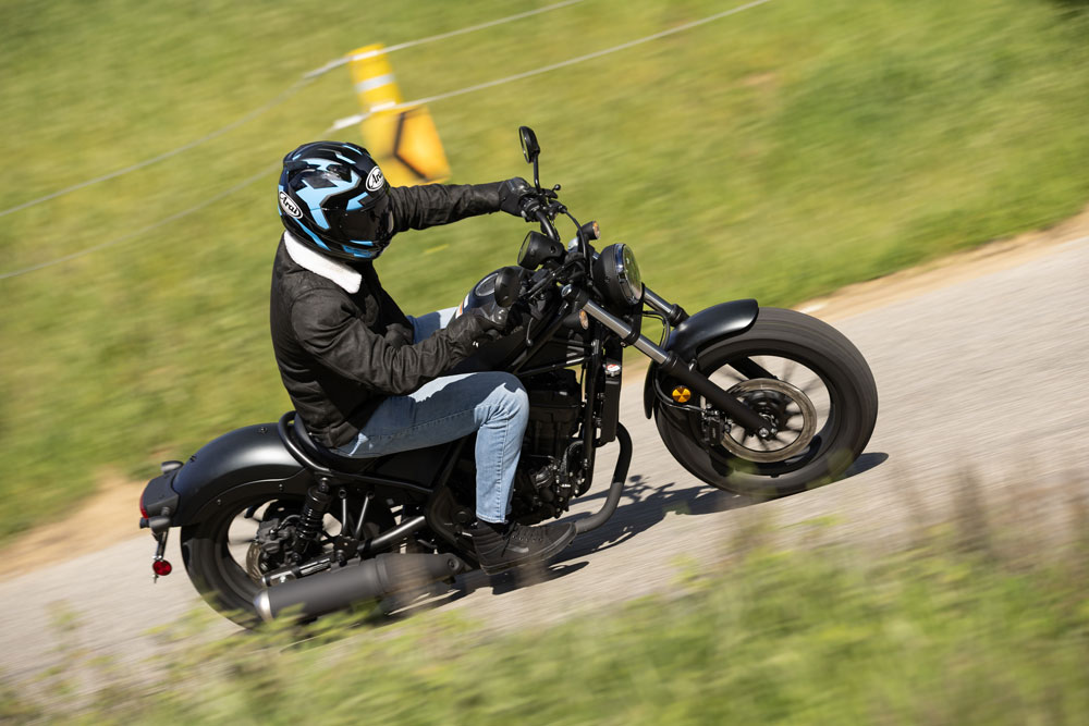 2026 Honda Rebel 300 E-Clutch right side action 2026 Honda Rebel 300 E-Clutch right side action