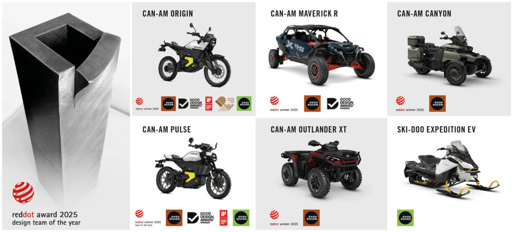 BRP’s Design Excellence Shines Globally With 20 International Design Awards in 2025