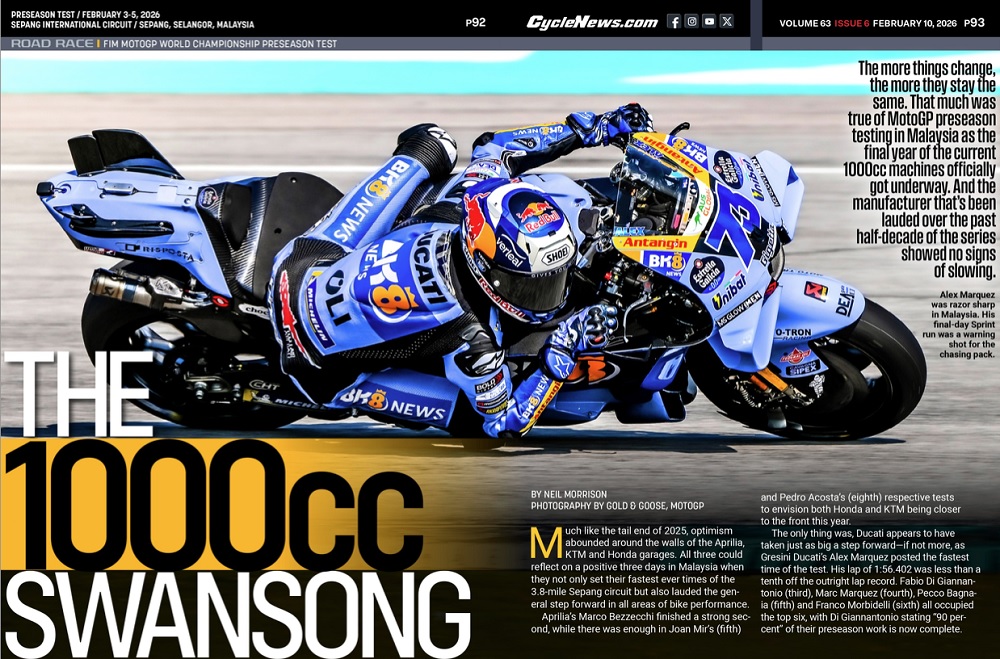 Cycle News 2026 MotoGP Preseason Test Cycle News 2026 MotoGP Preseason Test