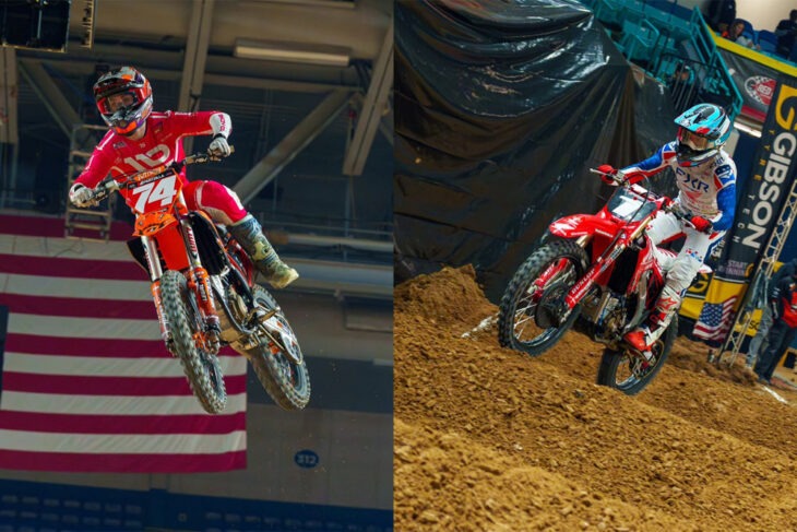 Gage Linville and Luke Neese at 2026 Partzilla Arenacross Final