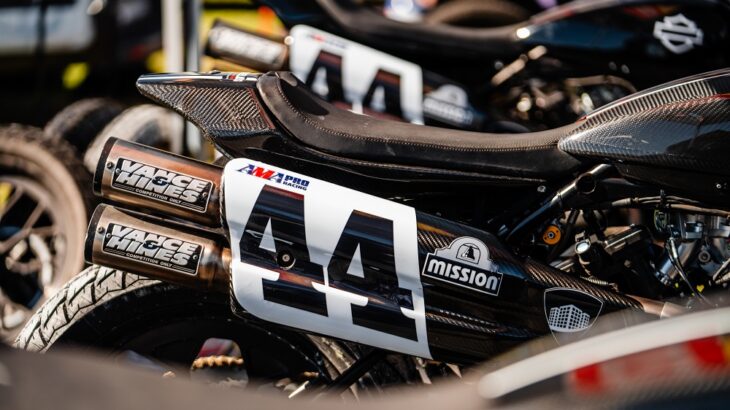 Vance & Hines exhaust on Brandon Robinson's H-D XG750R. Photo Kristen Lassen for AMA Pro Racing