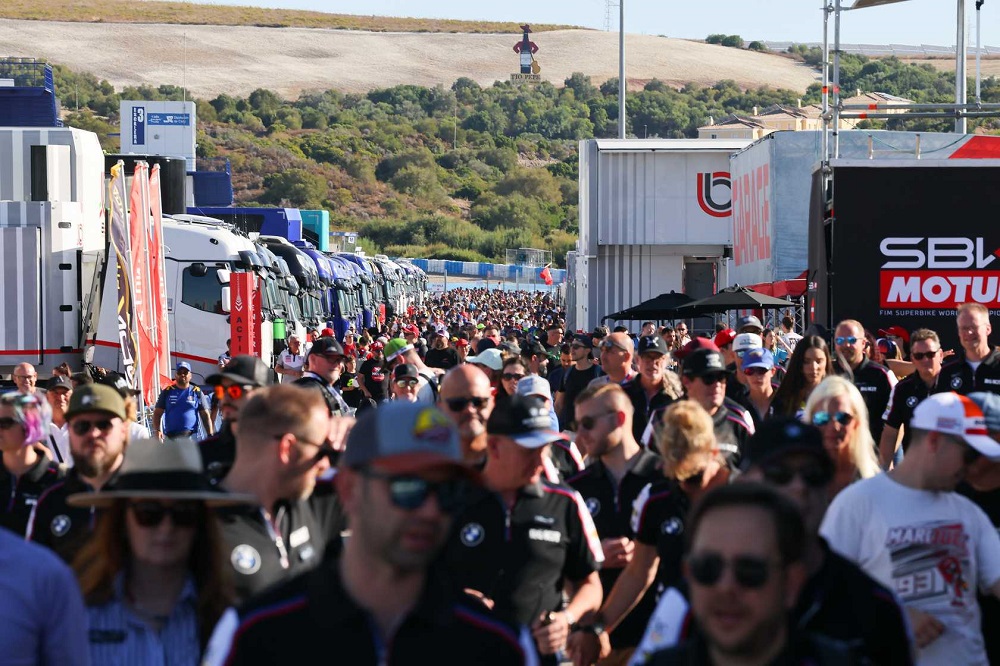 WorldSBK fans in the paddock area