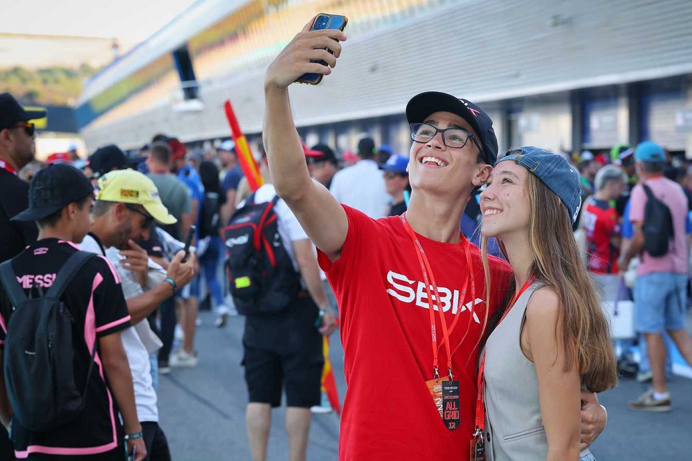 WorldSBK fans taking a selfie