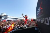 WorldSBK podium celebration