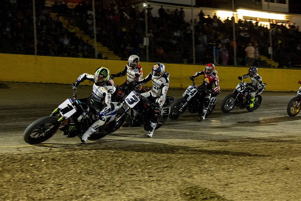2026 Atlanta Short Track SuperTwins main Dallas Daniels (1), Kody Kopp (2), Briar Bauman (3)