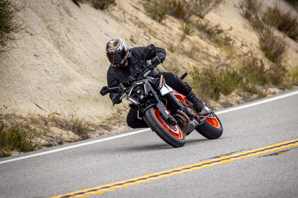 2026 KTM 990 Duke R action 2026 KTM 990 Duke R action