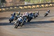 Briar Bauman (No. 3) leads Springfield Mile 2025. Photo by Tim Lester Courtesy of AMA Pro Racing